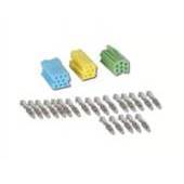 MINI-ISO-Sæt 1xBlå,1xGrøn,1xgul, MED KONTAKTER