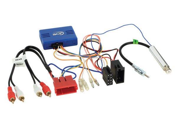 ISO/CAN-BUS KIT AUDI ISO MED FORSTÆRKER (FM-RADIO/TÆNDNING/LYS/BAK-GEAR/SPEED)