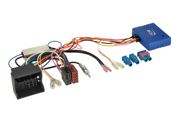 ISO/CAN-BUS KIT VAG 40 PIN QUADLOCK MED 2 ANTENNER (FM-RADIO/TÆNDNING/LYS/BAK-GEAR/SPEED)