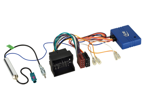 ISO/CAN-BUS KIT VAG 52 PIN QUADLOCK MED 1 ANTENNE (FM-RADIO/TÆNDNING/LYS/BAK-GEAR/SPEED)