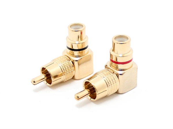 ACV FORGYLDTE PHONO VINKELSTIK KORT