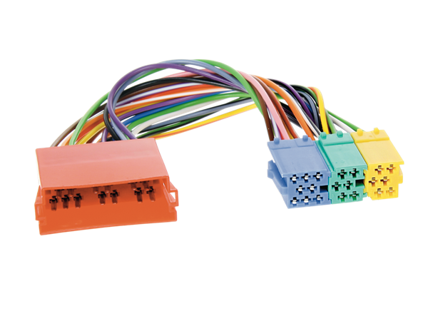 20 PIN MINI-ISO TIL BLÅ-GRØN-GUL MINI ISO