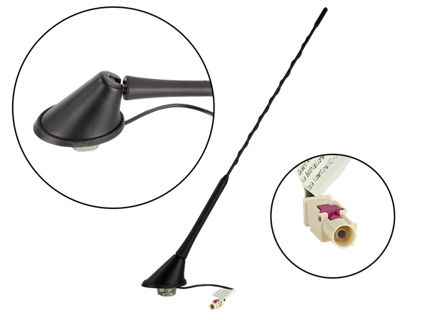 CALEARO 12V TAG ANTENNE PHANTOM POWER 60º ANTI THEFT