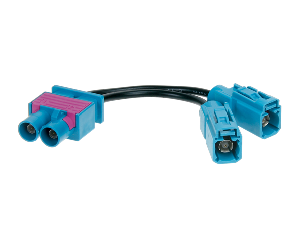 ANTENNENADAPTER DOBBELT FAKRA HAN TIL 2 FAKRA HUN