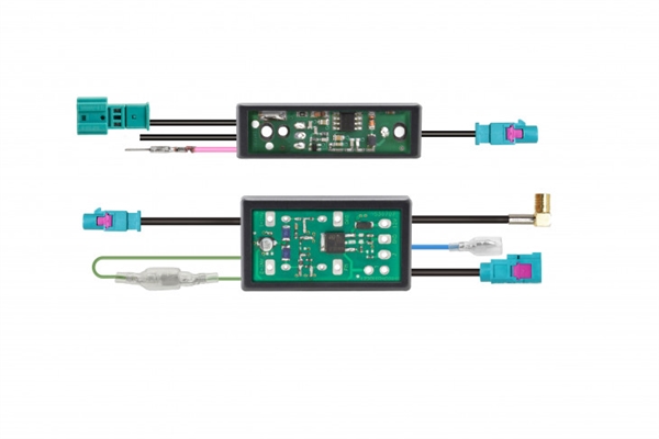 DAB+ UDVIDELSE/SPLITTER TIL RUDEANTENNER. BMW/VAG KIT MED PHANTOM STRØM FAKRA-FAKRA/SMB