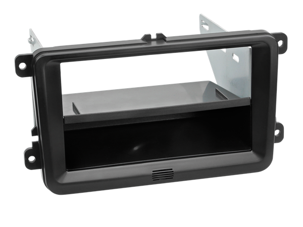 DOBBEL DIN RAMME VW/SKODA SORT MED PLADS TIL MIKROFON