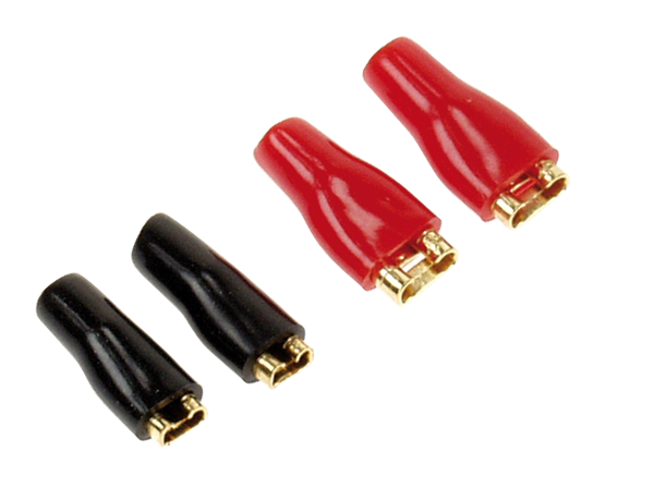 KABELSKO 2x4,8MM RØD. 2x2,8MM SORT OP TIL 4MM² (GULD)