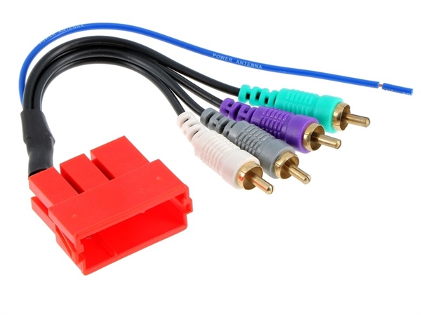 FORSTÆRKER ADAPTER 20 POL MINI ISO TIL RCA 4 KANAL (AUDI BOSE)