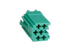 6 POLET MINI ISO STIK GRØN, MED KONTAKTER