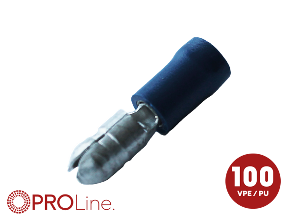 RUNDSTIK 5 MM HAN BLÅ 1,5-2,5mm² 100 STK