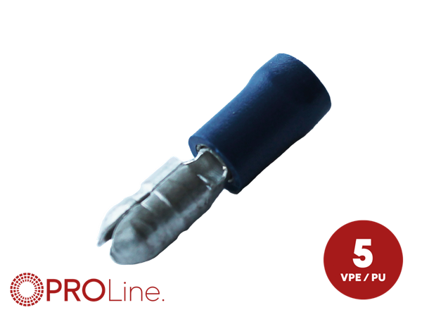 RUNDSTIK 5 MM HAN BLÅ 1,5-2,5mm² 5 STK I BLISTER