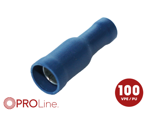 RUNDSTIK 4 MM HUN BLÅ 1,5-2,5mm² 100 STK