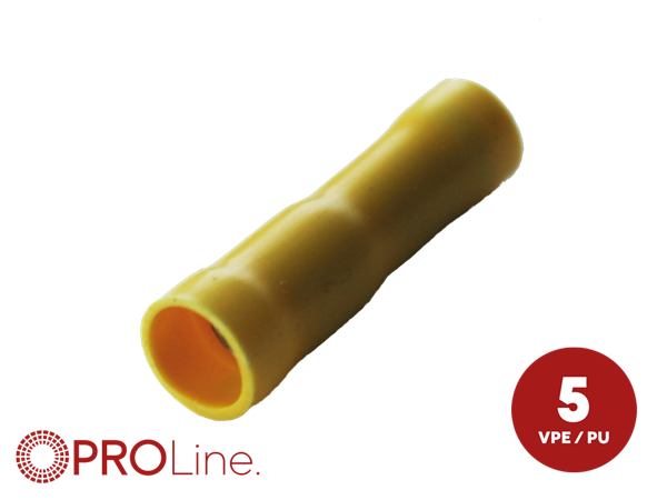 RUNDSTIK 5MM HUN GUL 4,0mm²-6,0mm² 5 STK I BLISTER