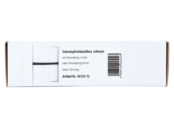 SORT KRYMPEFLEX Ø 1,2mm  20 meter