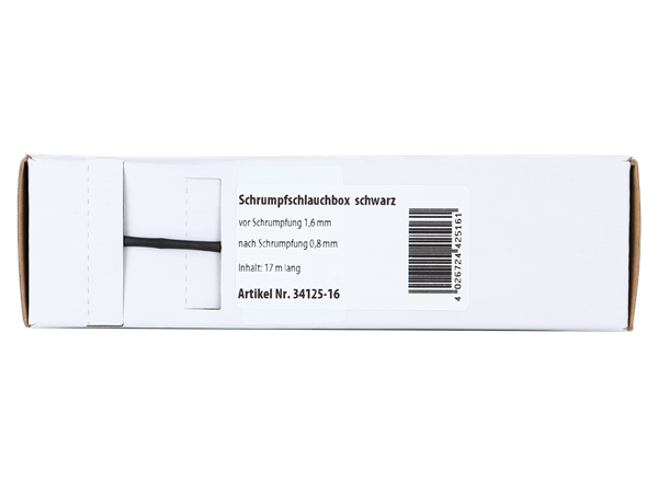 SORT KRYMPEFLEX Ø 1,6mm  15 meter