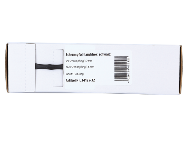 SORT KRYMPEFLEX Ø 3,2mm  15 meter