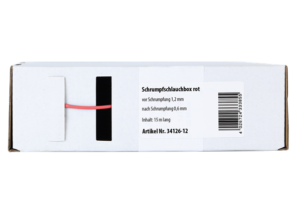 RØD KRYMPEFLEX Ø 1,2mm  15 meter