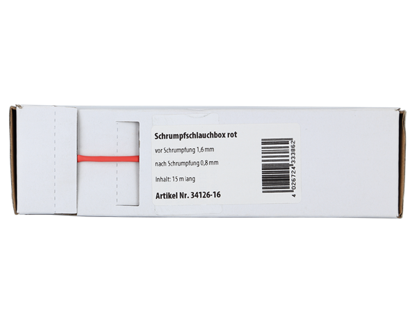 RØD KRYMPEFLEX Ø 1,6mm  15 meter