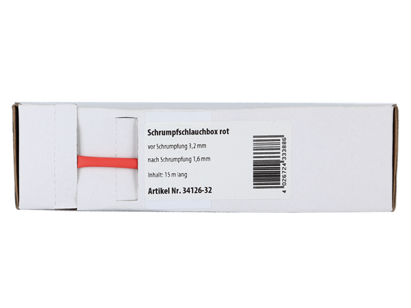 RØD KRYMPEFLEX Ø 3,2mm  15 meter