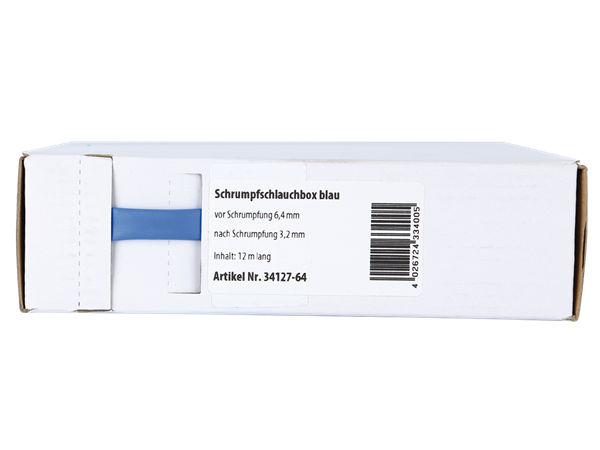 BLÅ KRYMPEFLEX Ø 6,4mm  12 meter