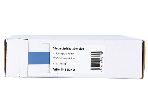 BLÅ KRYMPEFLEX Ø 9,5mm  8 meter