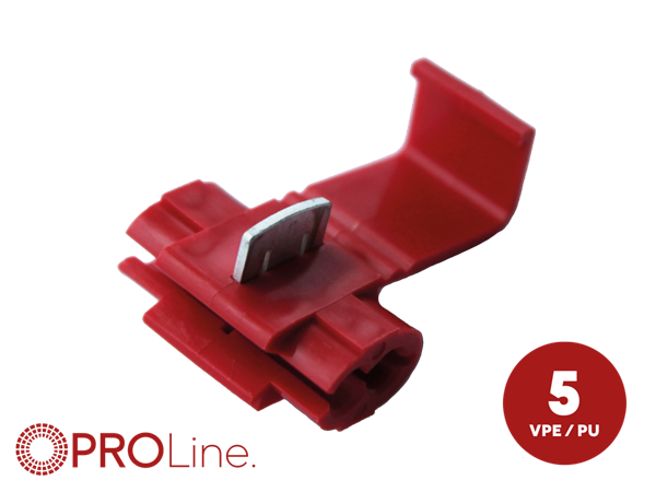 STRØMTYV RØD 0,5mm²-1,0mm² 5 STK I BLISTER