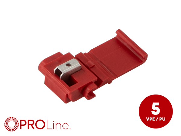 STRØMTYV RØD DOBBELT TAP 0,5mm²-1,0mm² 5 STK I BLISTER