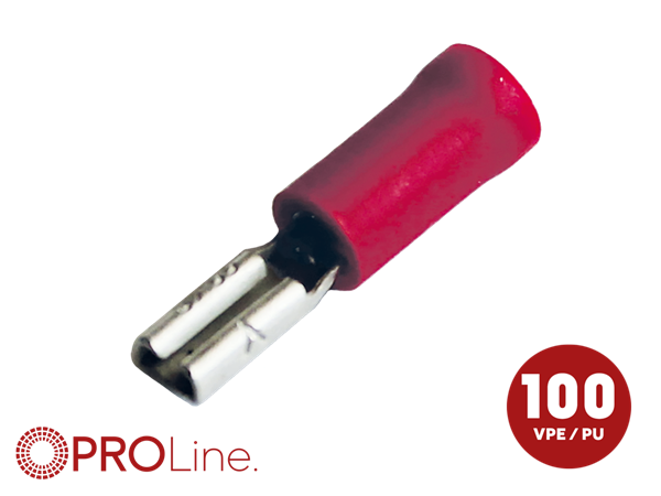 KABELSKO 2,8MM RØD HUN 0,5-1,5MM² 100 STK