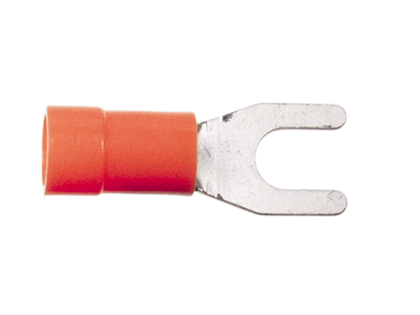 RØD 0,5 - 1,0mm² GAFFELSKO 100 STK.