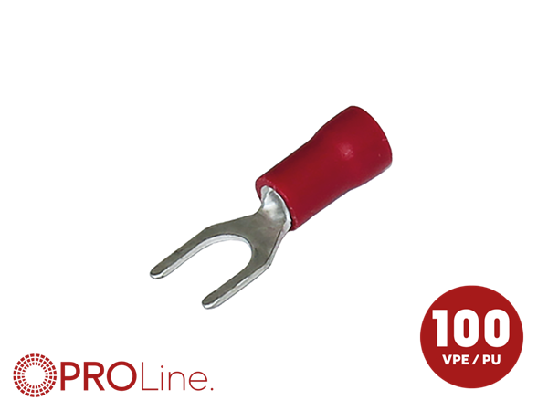 GAFFELSKO 5MM RØD 0,5-1,5MM² 100 STK