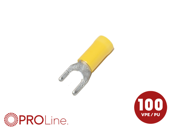 GAFFELSKO 5MM GUL 4,0-6,0MM² 100 STK