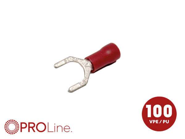 GAFFELSKO 6,5MM RØD 0,5-1,5MM² 100 STK