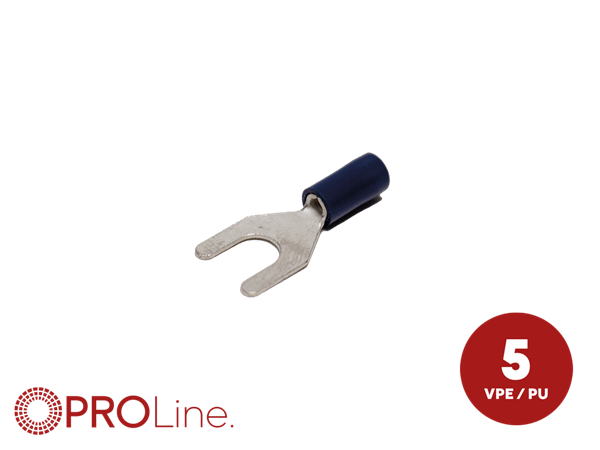 GAFFELSKO 6,5MM BLÅ 1,5-2,5MM² 5 STK I BLISTER