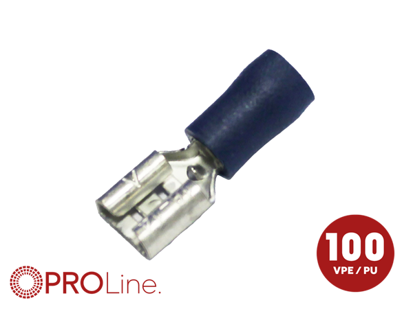 KABELSKO 4,8MM BLÅ HUN 1,5-2,5MM² 100 STK