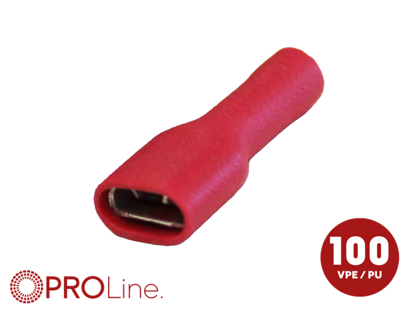 KABELSKO 4,8MM RØD HUN FULD ISOLERET 0,5-1,5MM² 100 STK