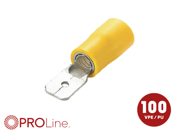 KABELSKO 6,3MM GUL HAN 4,0-6,0MM² 100 STK