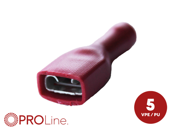 KABELSKO 6,3MM HUN FULD ISOLERET 0,5-1,5MM² 5 STK I BLISTER