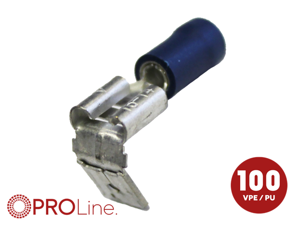 KABELSKO 6,3MM BLÅ HUN/HAN 1,5-2,5MM² 100 STK