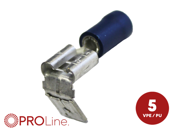 KABELSKO 6,3MM BLÅ HUN/HAN 1,5-2,5MM² 5 STK I BLISTER