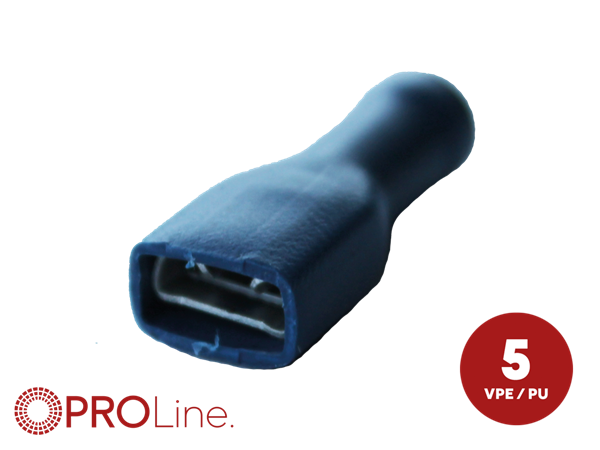 KABELSKO 6,3MM HUN FULD ISOLERET 1,5-2,5MM² 5 STK I BLISTER