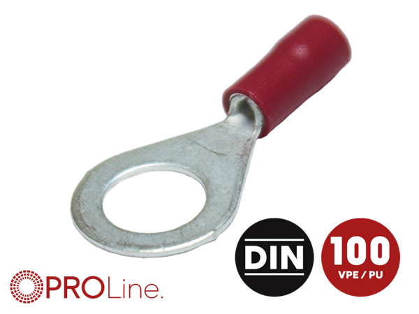 RINGKABELSKO 8MM RØD 0,5-1,5MM² 100 STK