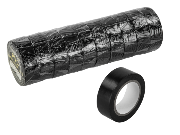 SORT ISOLERINGS TAPE 19MM BLØD PVC