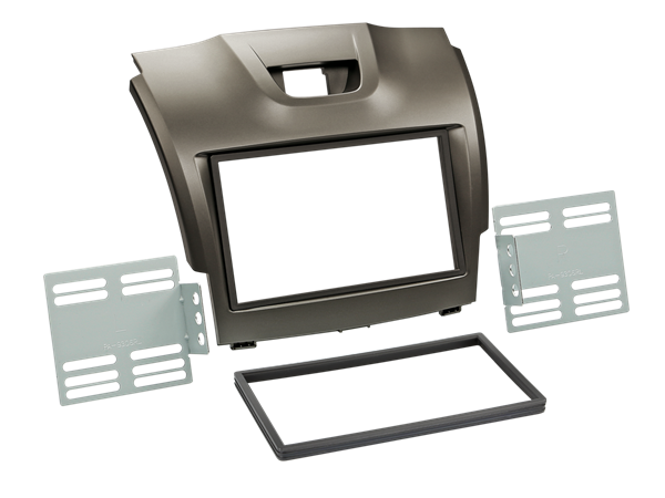 DOBBELT DIN RADIORAMME CHEVROLET, ISUZU D-MAX 2012> SØLVGRÅ
