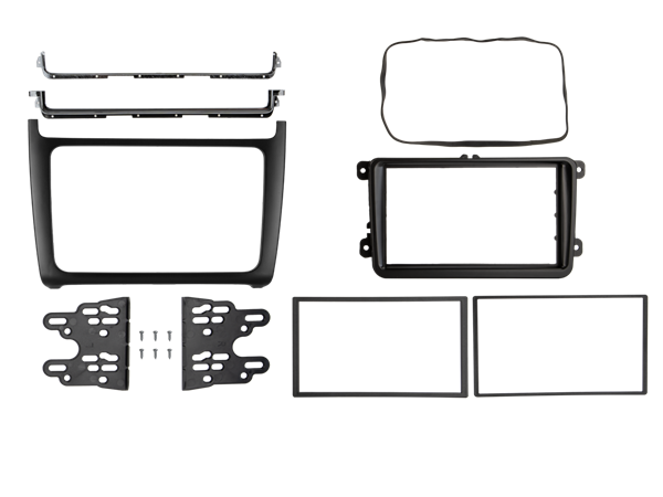 KOMPLET RADIORAMME 2 DIN VW POLO 2014> SORT M/2 PYNTERAMMER