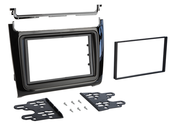 KOMPLET RADIORAMME 2 DIN VW POLO 2014> PIANO SORT M/2 PYNTERAMMER