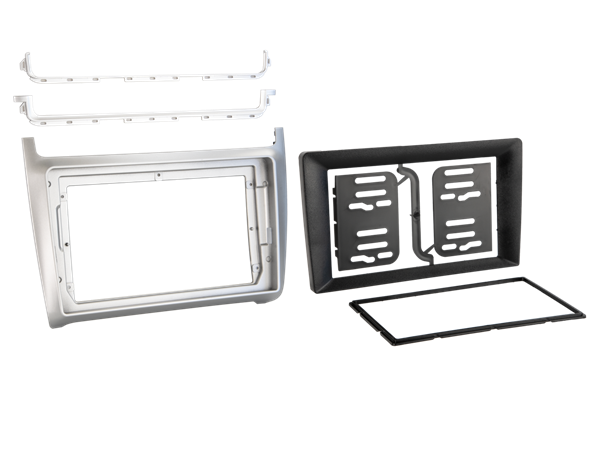 RADIORAMME TIL 2-DIN VW POLO 6R 2009 > 2014 SØLV (9" OG 2-DIN MULIGT)