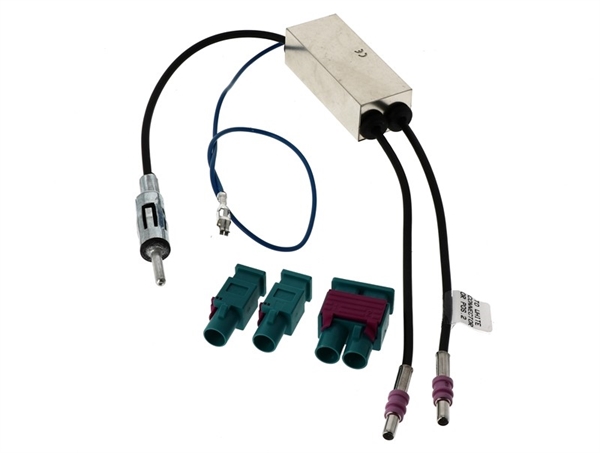 PRO DOBBELT(2) FAKRA (HAN) TIL DIN (HAN) KIT 12V PHANTOM ADAPTER