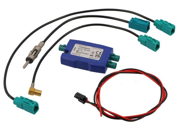PRO ANTENNE SPLITTER DAB/DAB+ TIL ALLE TYPER (PHANTOM 12V/FORSTÆRKEDE/PASSIVE) FAKRA HUN TIL DIN/SMB
