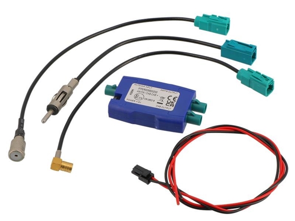 PRO ANTENNE SPLITTER DAB/DAB+ TIL ALLE TYPER (PHANTOM 12V/FORSTÆRKEDE/PASSIVE) ISO TIL DIN/SMB