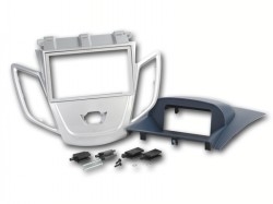 RADIORAMME FORD FIESTA 2008>,SØLV + BLÅ DISPLAY COVER